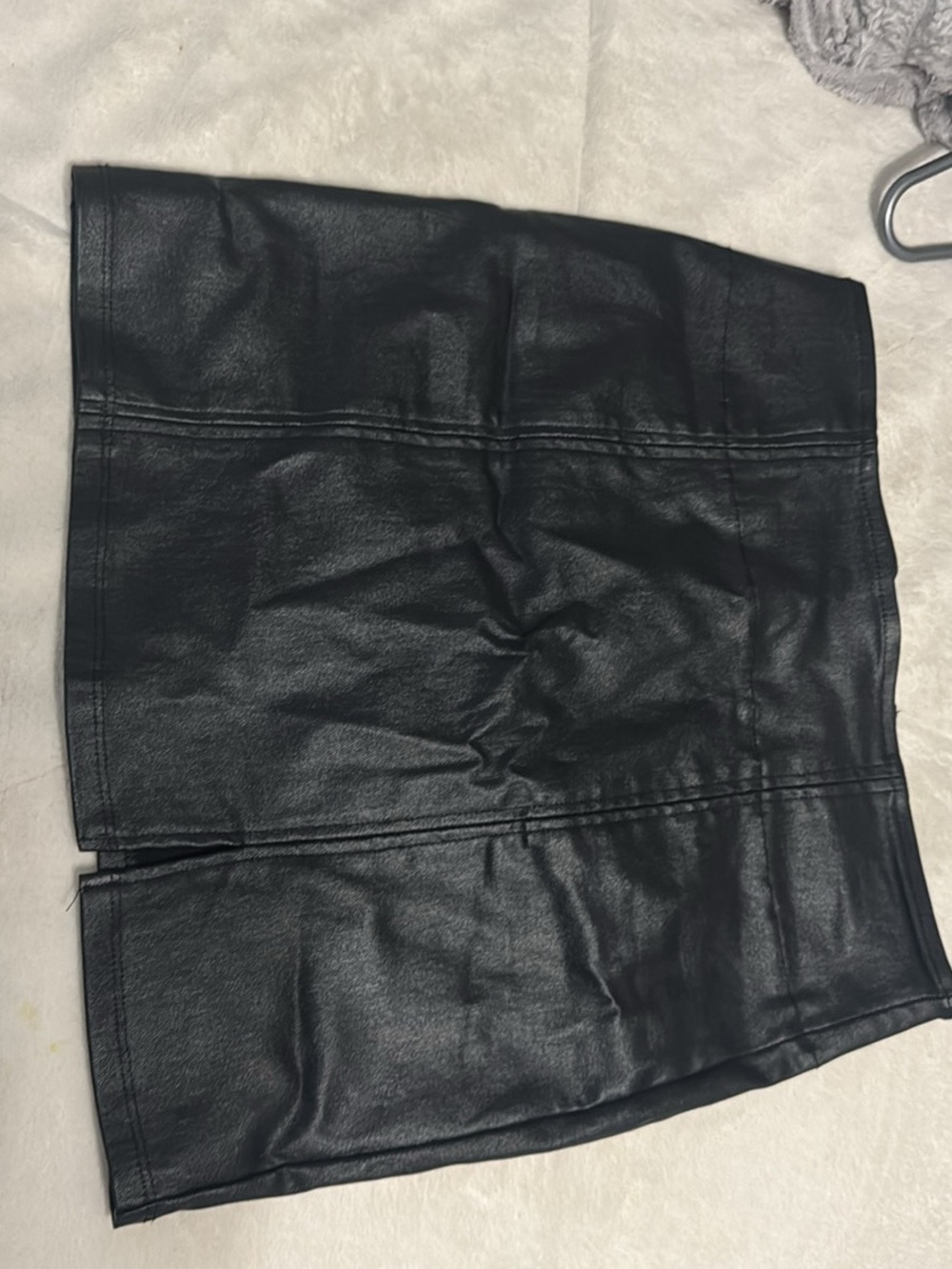 Shinestar Black Faux Leather Mini Skirt